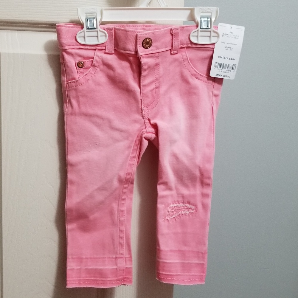 Carters Pink Jeans 9mo